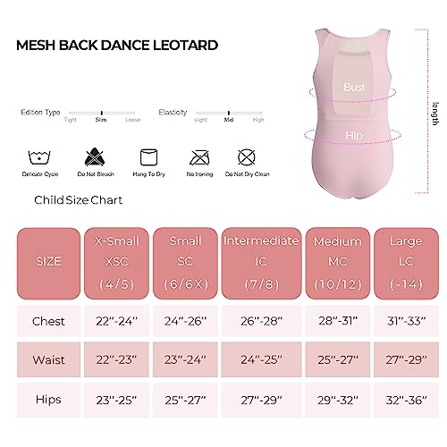 Girls Gymnastics Leotard with Mesh Back