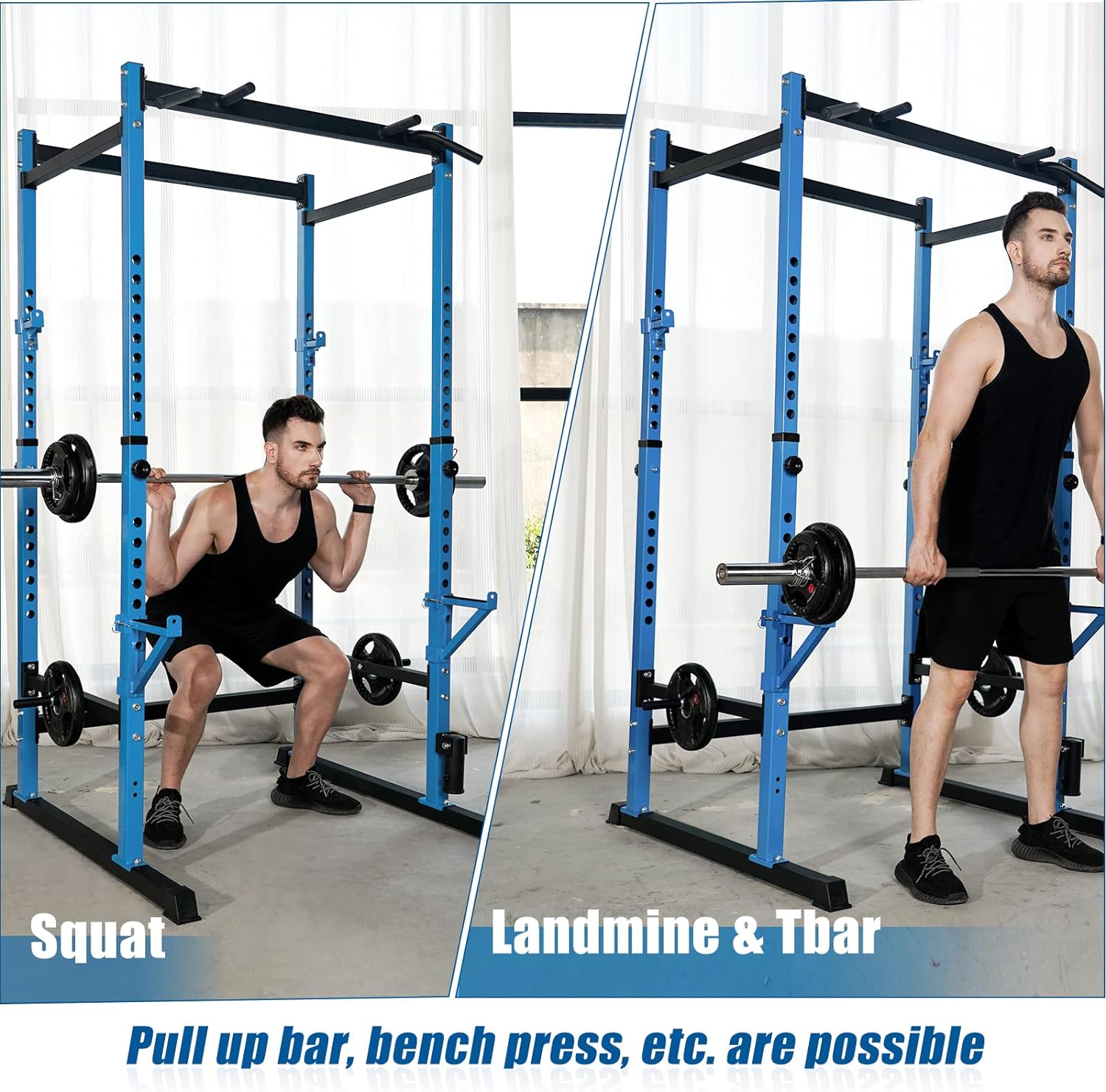 Adjustable Squat Stand Rack for Home Gym - Bongkim Power Rack with 660lb Capacity